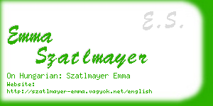 emma szatlmayer business card